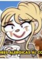 Suika Kuin character with a playful expression, holding a drink and surrounded by a lively cartoon background.