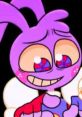 Cheerful purple character with oversized eyes and playful expression, representing Jammi Tadc's whimsical charm.