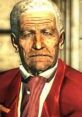 Allistair Tenpenny from Fallout 3, depicted with gray hair and a red suit, embodies the game's unique post-apocalyptic style.
