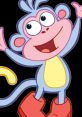 Happy cartoon monkey wearing red boots, excited and playful, perfect for children’s entertainment and educational themes.