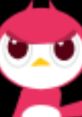 Sammy The Red Bird appears with an expressive look, showcasing its vibrant pink feathers and bold personality.