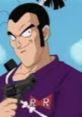 Ninja Murasaki from Dragon Ball, wielding a gun, flaunting his signature purple outfit with a mischievous grin.