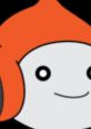 Cheerful graphic character with orange hair, representing creativity and innovation in Engine FX projects.
