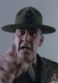 Iconic drill sergeant shouting, wearing a military hat, embodying authority in a powerful training scene reminiscent of "Hartmann_GER.