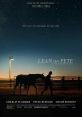 Lean on Pete film poster featuring a young man walking a horse under a starry sky, emphasizing themes of friendship and journey.
