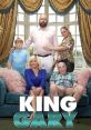 Main cast of 'King Gary' posing on a couch, showcasing the comedy series' family dynamics and humor in a lavish setting.
