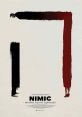 Abstract poster for "Nimic" (2019), featuring minimalist black and red figures, highlighting the film's eerie themes.
