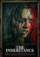 Chilling poster for "The Inheritance (2024)," featuring a haunted figure with dark hair and intense expression, evoking horror.