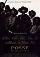 Poster for 'Posse' (1993), showcasing a group of men in cowboy attire, highlighting the untold story of the Wild West.