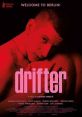 Promotional poster for "Drifter" (2023), featuring striking red visuals and the tagline "Welcome to Berlin!