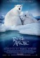Polar bear family on icy landscape, highlighting themes of survival and love in "To the Arctic" IMAX film narrated by Meryl Streep.