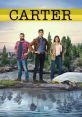 Main characters from "Carter" (2018) pose by a lake with a crime scene in the background, showcasing mystery and drama.