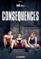 Three young men sit against a wall, embodying themes of youth and consequence from the film "Consequences" (2018).