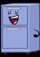 Cheerful blue fridge character, Cabby, from Inanimate Insanity, showcasing a playful personality and friendly smile.