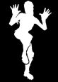 Silhouette of a character posed dynamically against a black background, embodying the style of ♱jayysobased♱.