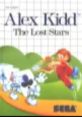 Cover art for "Alex Kidd: The Lost Stars" on Master System featuring Alex Kidd in a vibrant adventure scene.