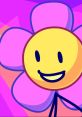 Cheerful Flower character from BFB with a smiling face against a vibrant pink background, embodying positivity and fun.