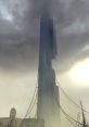 Futuristic tower shrouded in fog, reminiscent of Overwatch city announcements and Half-Life 2 environments.