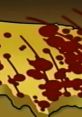 Map element depicting chaotic red splatters, resembling the unsettling aesthetics of Backrooms Announcer themes.