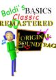 Baldi's Basics Classic Remastered OST cover featuring colorful text and a character holding a chalkboard with musical notes.