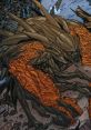 M.U.T.O Prime towers menacingly, showcasing its fierce orange-textured limbs in a destruction-filled landscape.