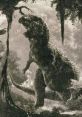 Majestic dinosaur in a prehistoric jungle, embodying the fierce predator essence of a meat eater amidst lush foliage.