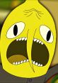 Surprised lemon character with exaggerated features expressing shock, perfect for EchoAJ Stream content.