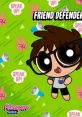 Cartoon character with glasses promoting friendship and empowerment, inspired by Powerpuff Girls’ playful art style.