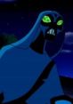 Big Chill from Ben 10, featuring a ghostly blue figure with glowing green eyes against a night sky.