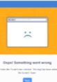 Error message displayed on a browser with a sad face, indicating a problem encountered while accessing "Slay The Fox.