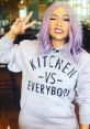 Mary Lou Davis Mary Lou Davis is a vibrant and energetic personality known for her distinctive purple hair and culinary