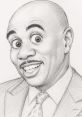 Curse-filled parody of Steve Harvey showcasing an exaggerated facial expression and playful styling.