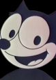 Classic Felix The Cat character with a large smile and distinctive black-and-white design by Don Oriolo. Iconic cartoon charm.