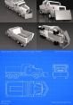 GLA Command and Conquer Generals bomb truck design showcasing detail and structure in a blueprint format.