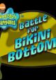 SpongeBob SquarePants title screen for Battle For Bikini Bottom, featuring vibrant colors and iconic game logo.