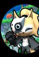 Whisper the Wolf winks playfully, showcasing a unique design with a cape and a robotic companion in a vibrant setting.