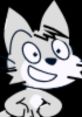 Cheerful cartoon cat character with wide eyes and a friendly smile, embodying the playful spirit of "I'm Commander Werty.