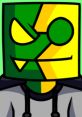 Cooldudecrafter character featuring a green and yellow face with a playful expression, wearing a gray hoodie.