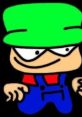 Character inspired by "Bambi (Vs Dave And Bambi Marcello)" featuring a playful design with a green hat and blue overalls.