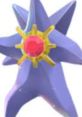 Bluish-purple star-shaped creature with a red gem center, representing the Water and Psychic-type Pokémon Starmie.