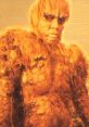 Sanda character from classic film, featuring a menacing, fur-covered figure with an intense expression.