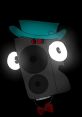 Cartoon character Speaker (the Adib) wearing a teal hat, smiling with large eyes, spotlighting its fun design and personality.