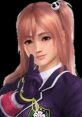 Honoka from DOA playfully gestures with a finger to her lips, showcasing her charming and playful character design.