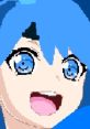 Cheerful blue-haired character with big expressive eyes, capturing the lively essence of Akane Jugotin.