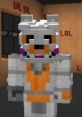 Lolbit character from The Oddities Roleplay, featuring a playful design with vibrant colors in a pixelated environment.
