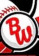 Blackhawk Baseball logo featuring a stylized "BW" inside a baseball graphic, emphasizing team branding and spirit.