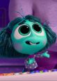 Envy character from Inside Out expressing emotions, showcasing vibrant colors and playful personality traits in a whimsical setting.