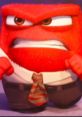 Anger from Inside Out with a fierce expression, wearing a tie and ready to express intense emotions and frustration.