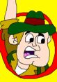 Cliff Hanger Announcer character expression in a vibrant scene, showcasing excitement and adventure from the series.