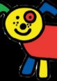 Colorful cartoon dog Benny from ToddWorld, featuring a yellow face, red body, and playful expression with vibrant details.